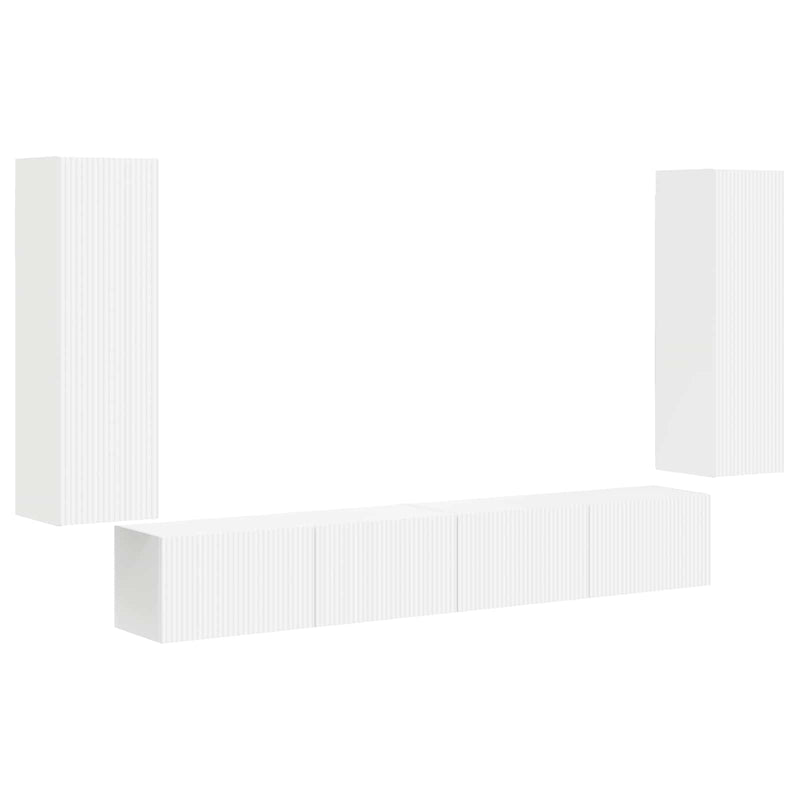 vidaXL Wall-mounted 4 pcs White
