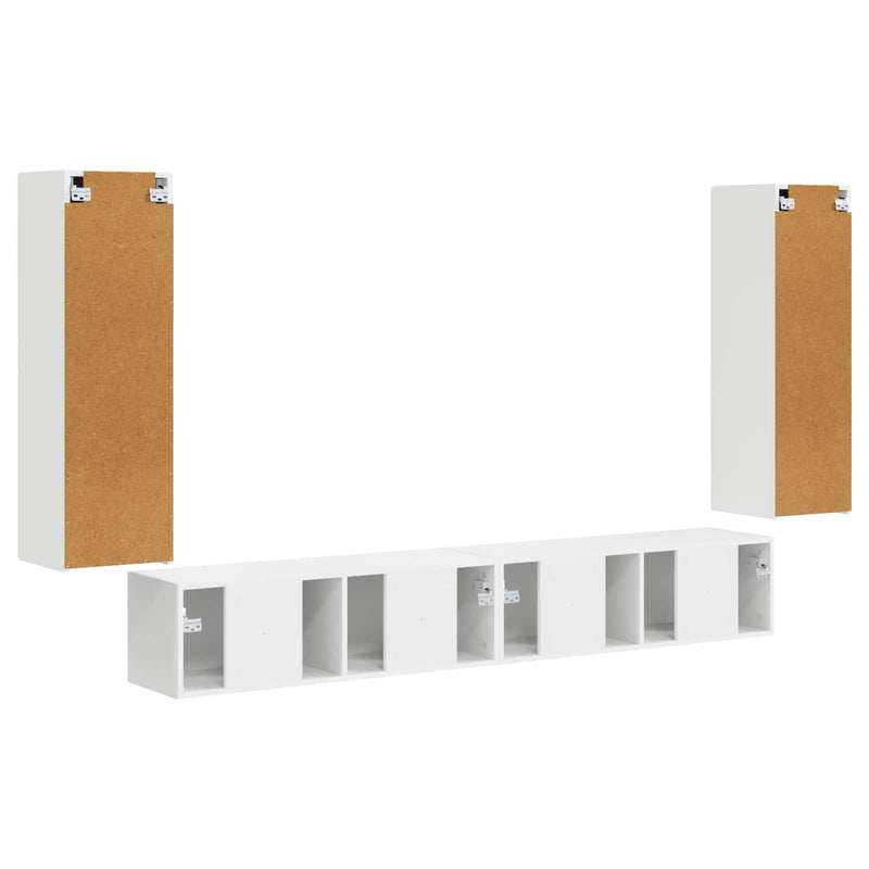 vidaXL Wall-mounted 4 pcs White