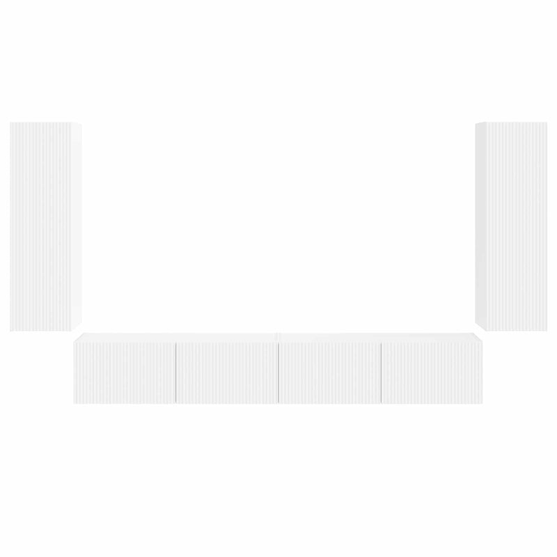vidaXL Wall-mounted 4 pcs White