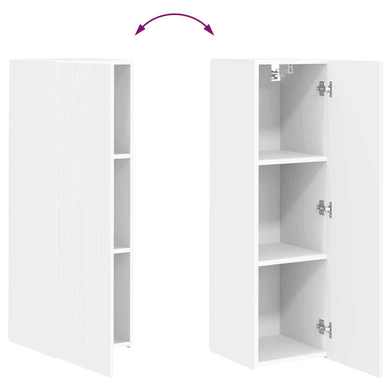 vidaXL Wall-mounted 4 pcs White