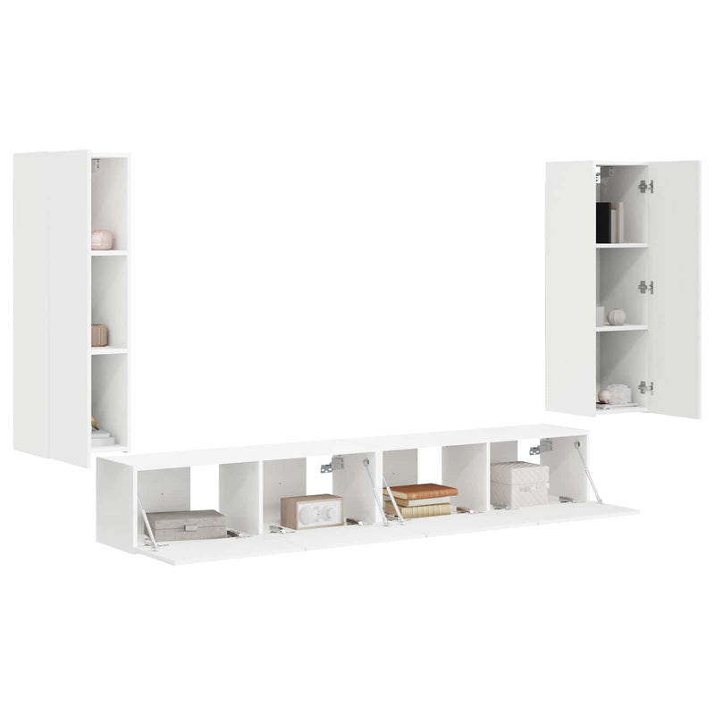 vidaXL Wall-mounted 4 pcs White