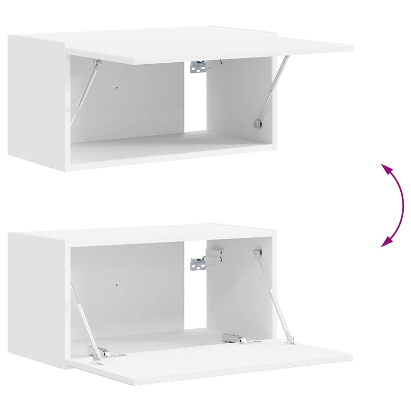 TV Cabinet Set 4 pcs White Engineered Wood