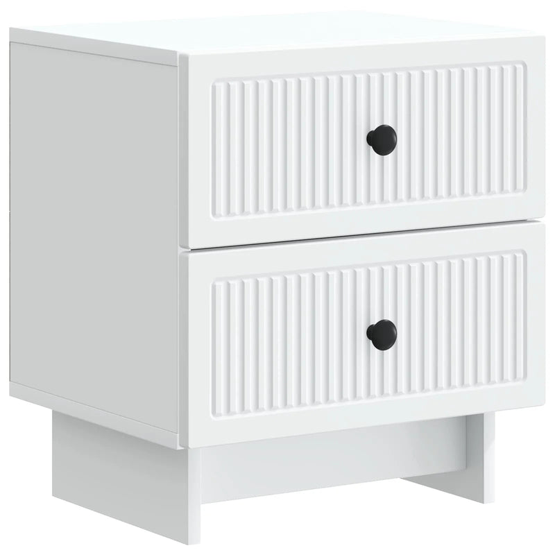 Bedside Cabinet White 43 x 34.5 x 47.5 cm Engineered Wood