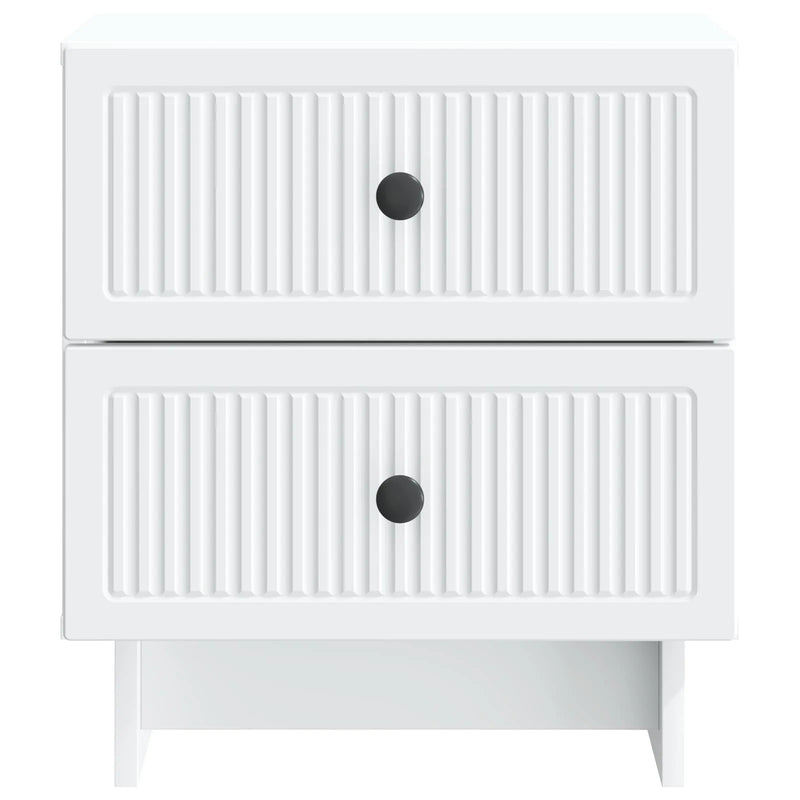 Bedside Cabinet White 43 x 34.5 x 47.5 cm Engineered Wood