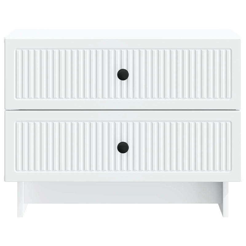 Bedside Cabinet White 62 x 34.5 x 47.5 cm Engineered Wood