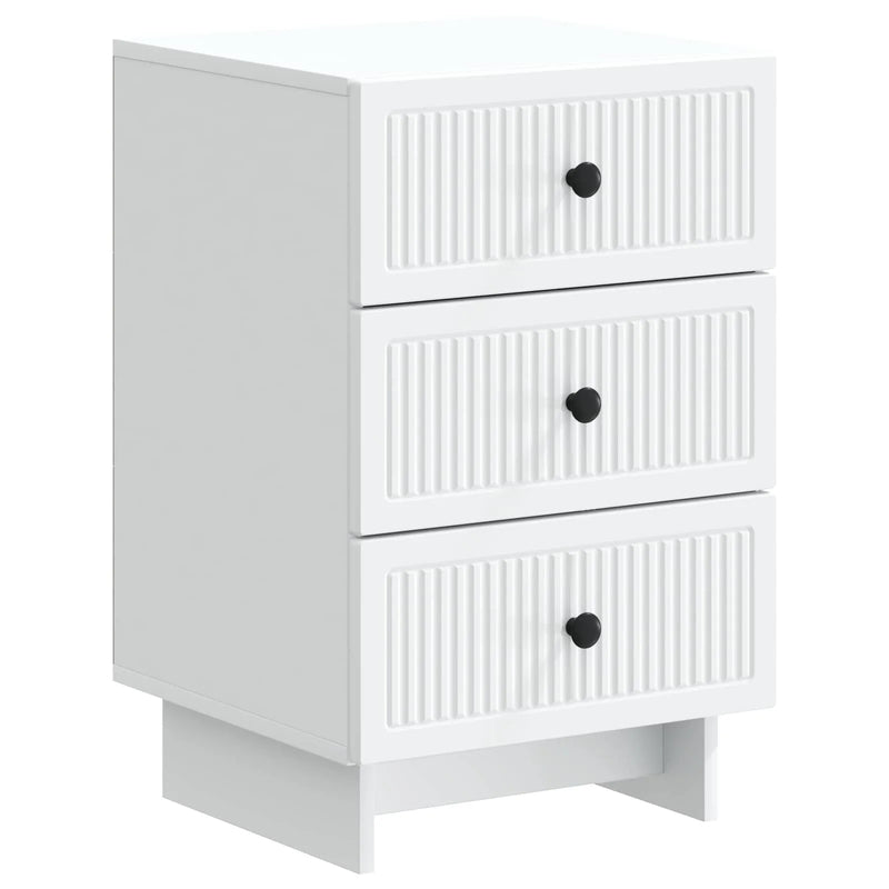 Bedside Cabinet White 43 x 41 x 66.5 cm Engineered Wood