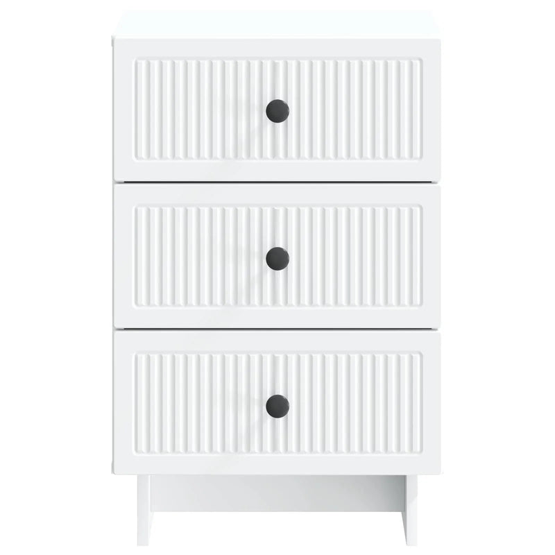 Bedside Cabinet White 43 x 41 x 66.5 cm Engineered Wood