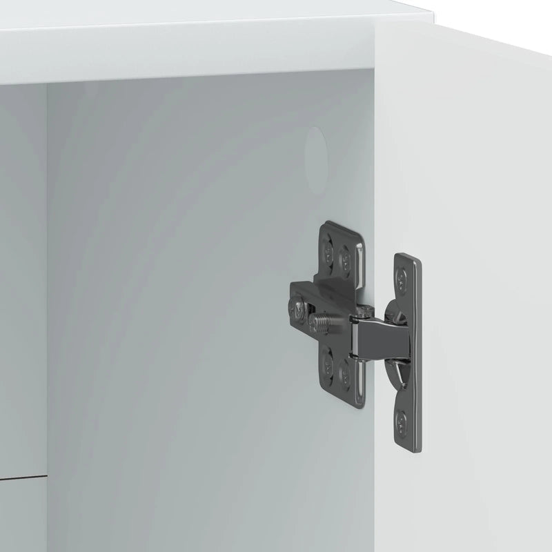 Bedside Cabinet White 43 x 34.5 x 50 cm Engineered Wood