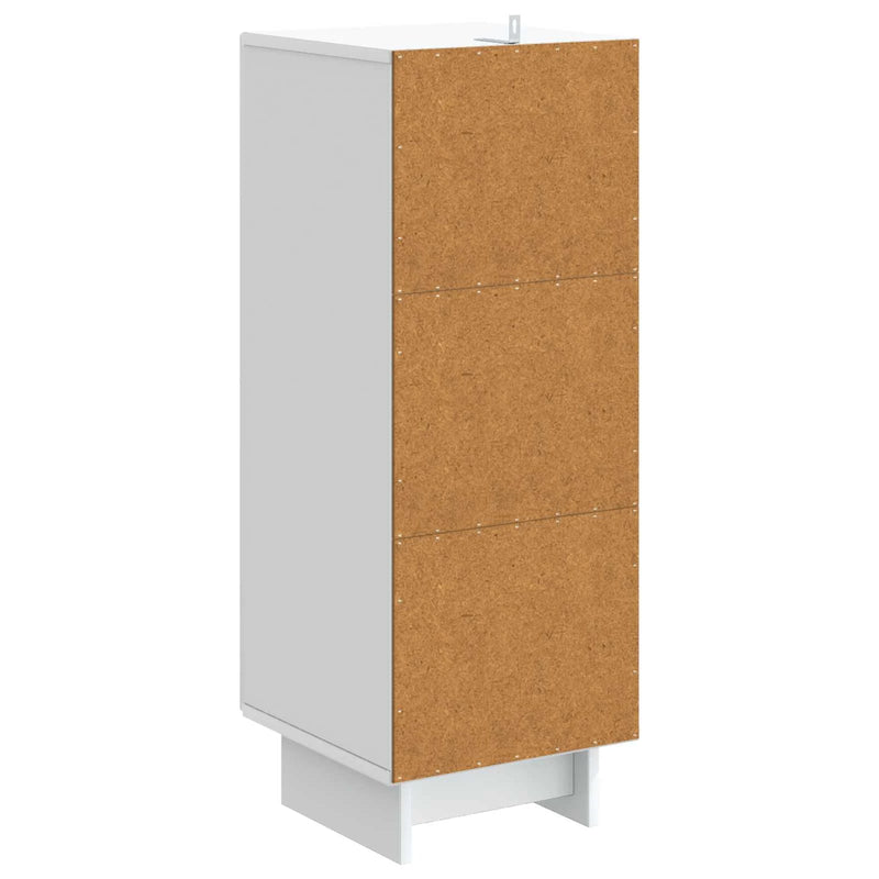 Cabinet White 33 x 34.5 x 90 cm Engineered Wood
