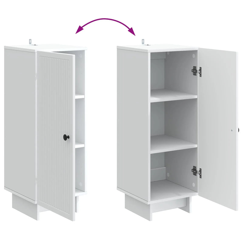 Cabinet White 33 x 34.5 x 90 cm Engineered Wood