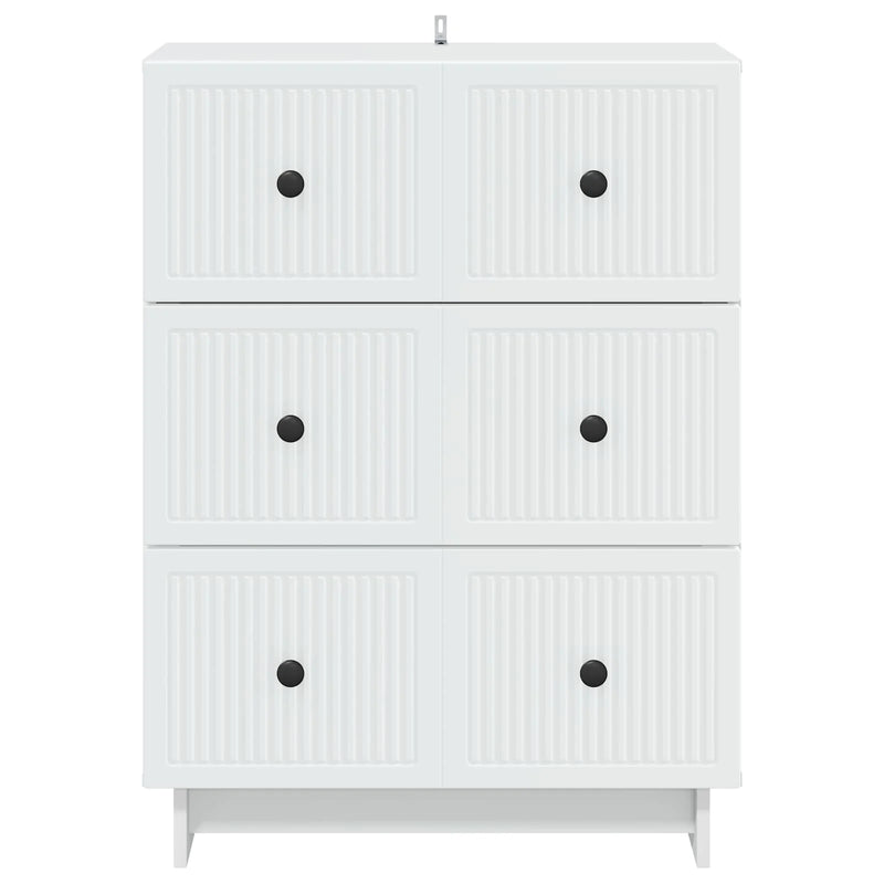 Drawer Cabinet White 66 x 34.5 x 90 cm Engineered Wood