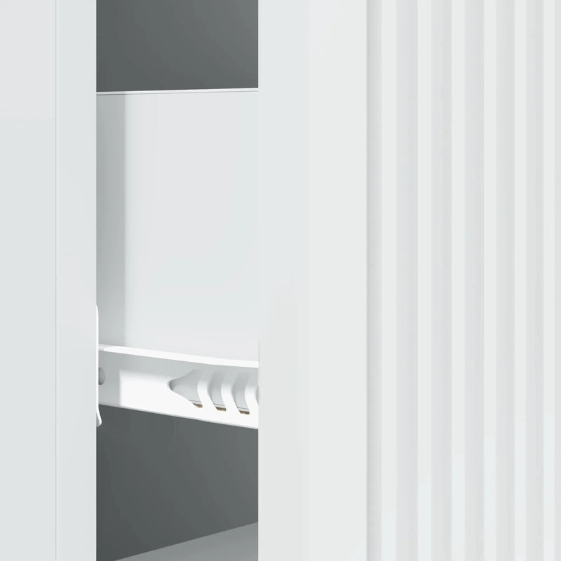 Drawer Cabinet White 33 x 34.5 x 90 cm Engineered Wood