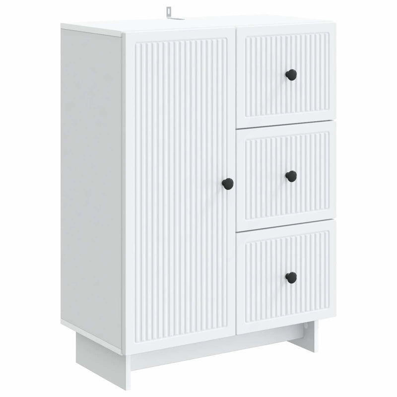 Sideboard with Drawer White 66 x 34.5 x 90 cm Engineered Wood