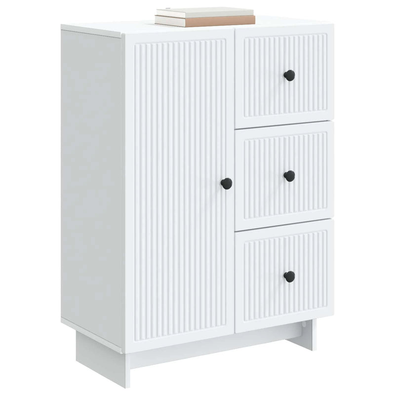 Sideboard with Drawer White 66 x 34.5 x 90 cm Engineered Wood