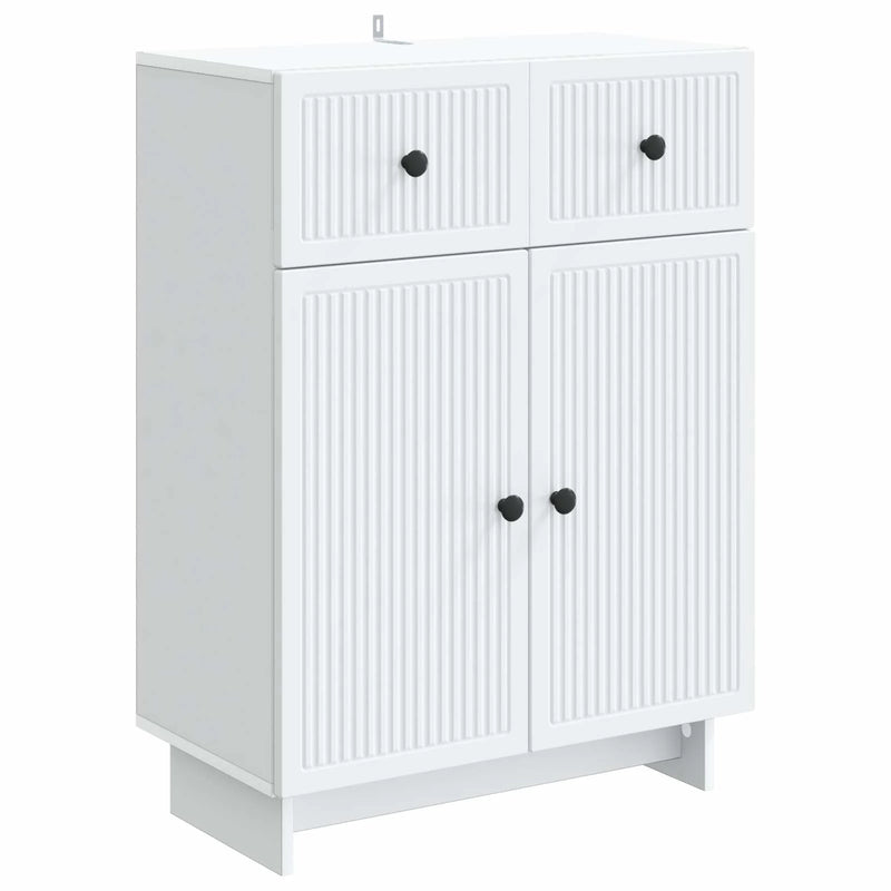 Sideboard with Drawer White 66 x 34.5 x 90 cm Engineered Wood