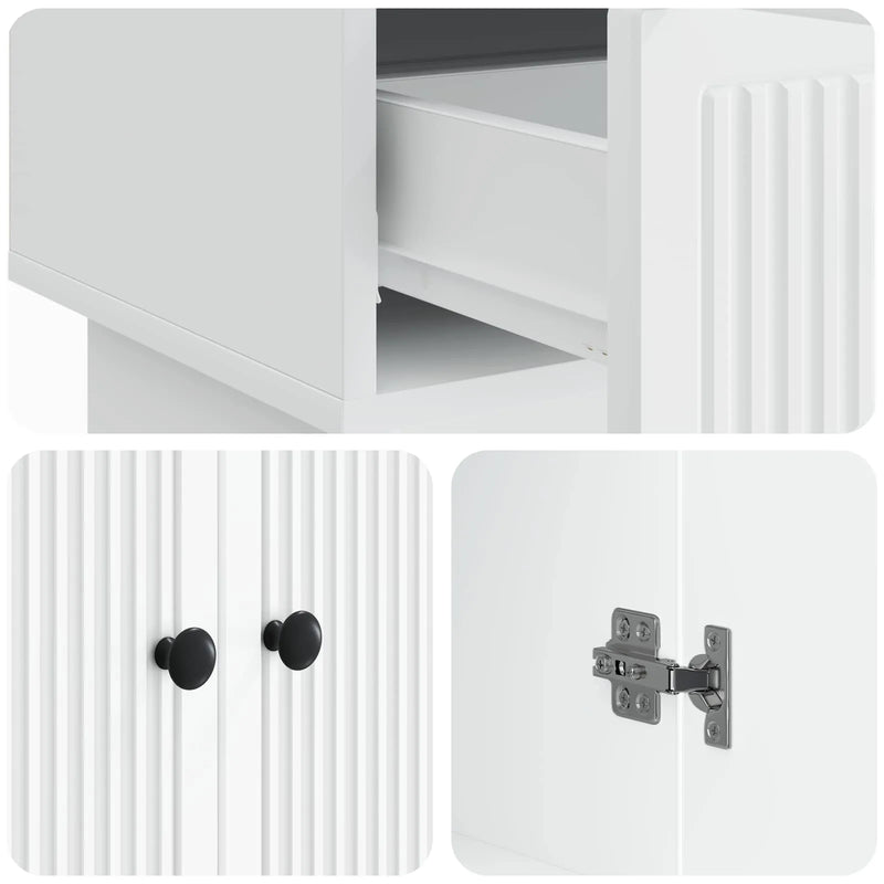 Sideboard White 66 x 34.5 x 95 cm Engineered Wood