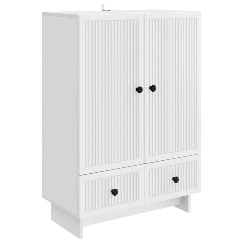 Sideboard White 66 x 34.5 x 95 cm Engineered Wood