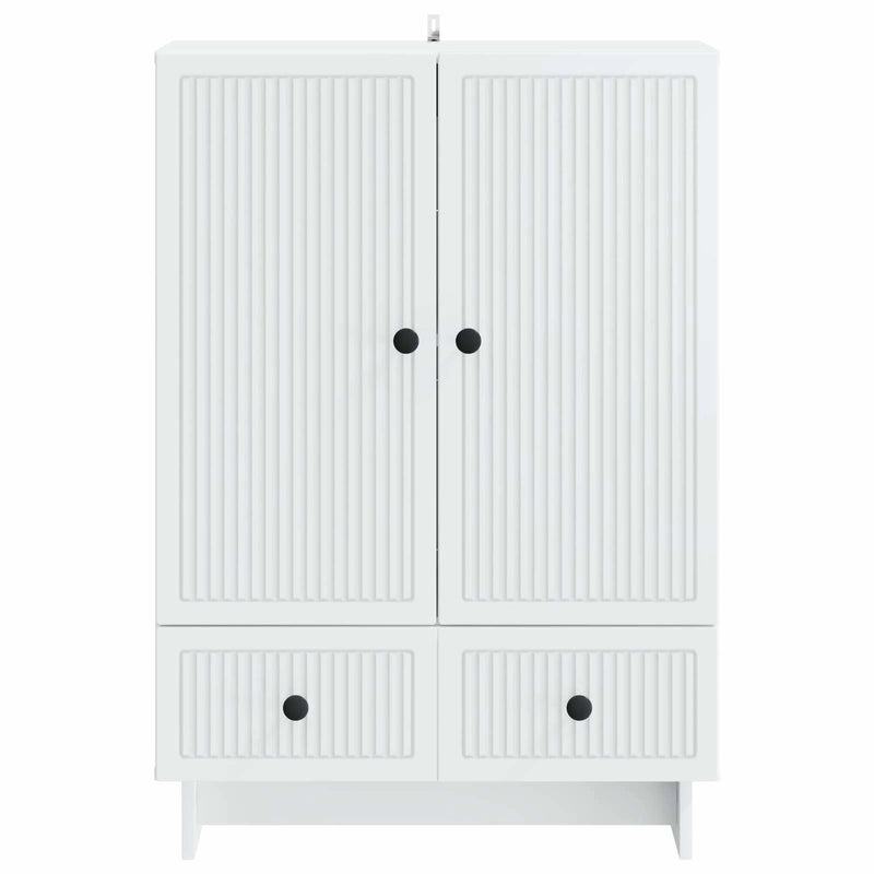 Sideboard White 66 x 34.5 x 95 cm Engineered Wood