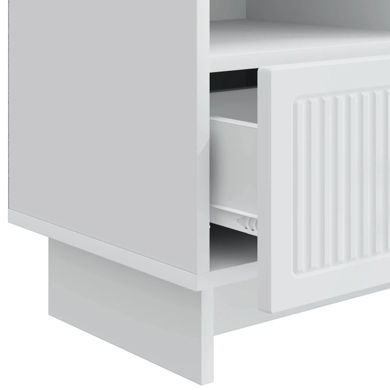 TV Cabinet with Drawer White 102 x 34.5 x 50 cm Engineered Wood
