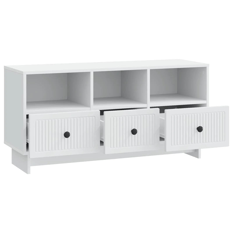 TV Cabinet with Drawer White 102 x 34.5 x 50 cm Engineered Wood