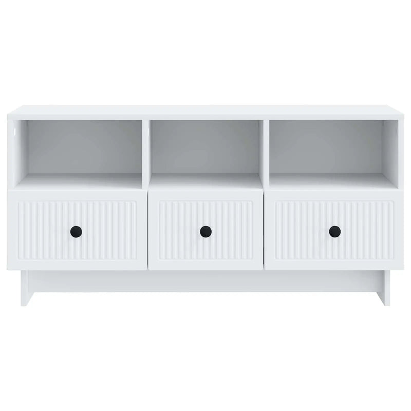 TV Cabinet with Drawer White 102 x 34.5 x 50 cm Engineered Wood
