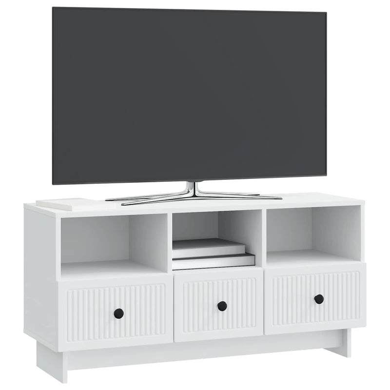 TV Cabinet with Drawer White 102 x 34.5 x 50 cm Engineered Wood