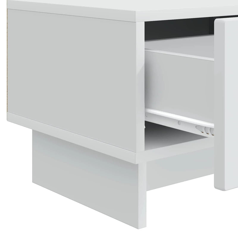 TV Cabinet with Drawer White 147 x 34.5 x 30 cm Engineered Wood