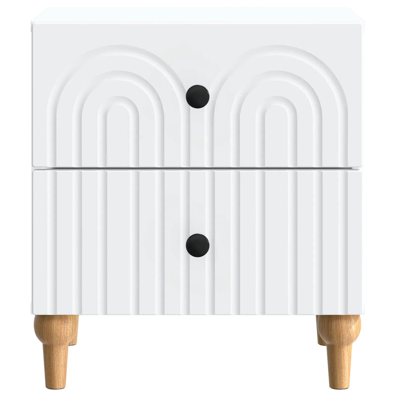 Bedside Cabinet White 43 x 34.5 x 48 cm Engineered Wood