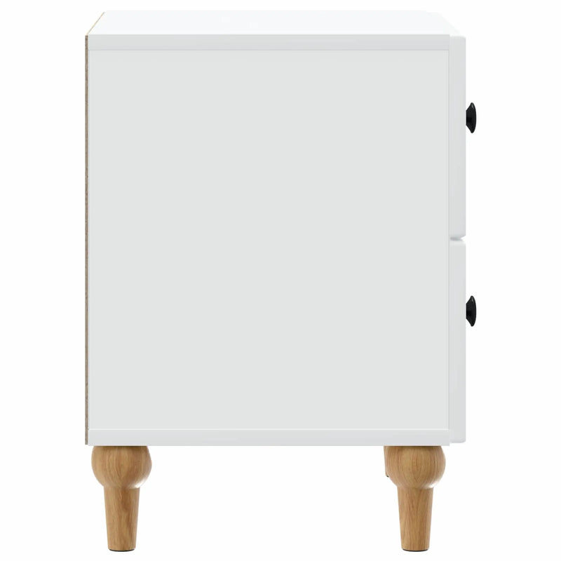 Bedside Cabinet White 43 x 34.5 x 48 cm Engineered Wood