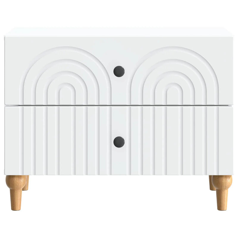 Bedside Cabinet White 62 x 34.5 x 48 cm Engineered Wood