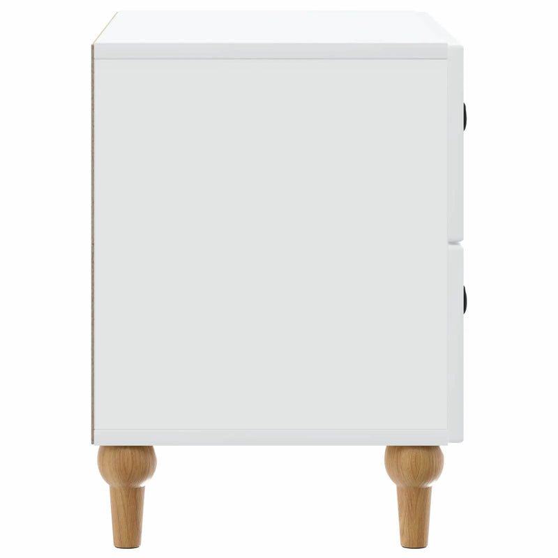 Bedside Cabinet White 62 x 34.5 x 48 cm Engineered Wood