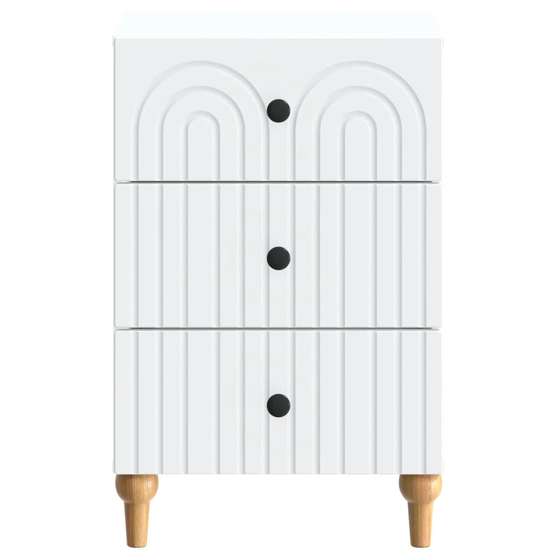 Bedside Cabinet White 43x 41 x 66.5 cm Engineered Wood