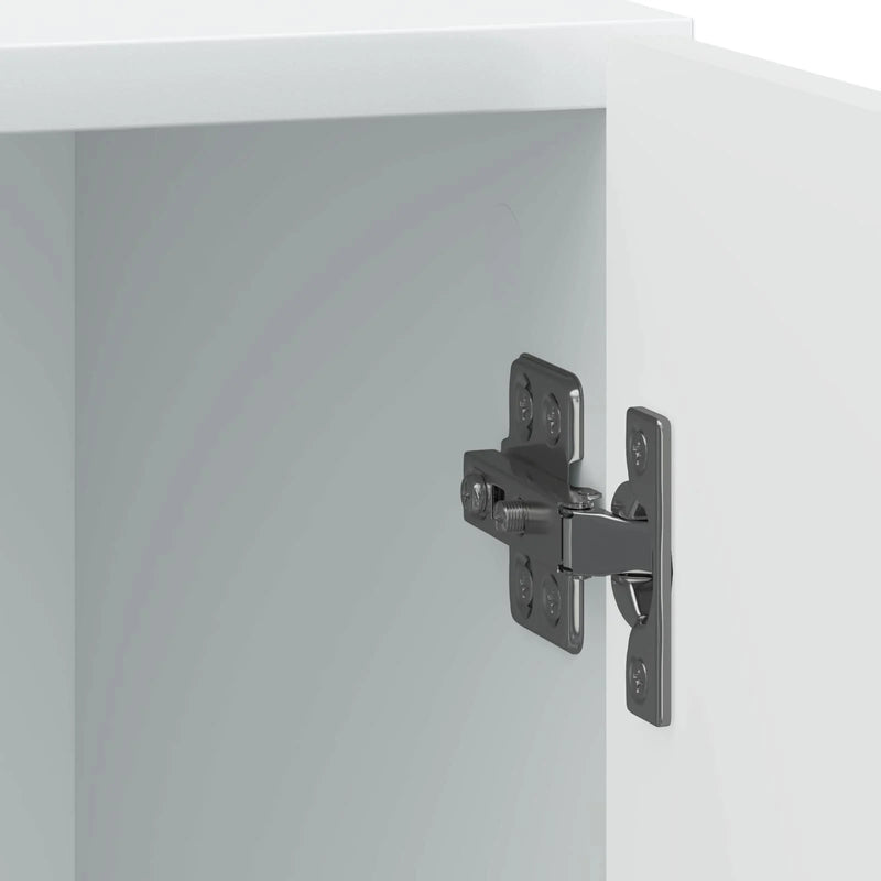 Bedside Cabinet White 43 x 34.5 x 50 cm Engineered Wood