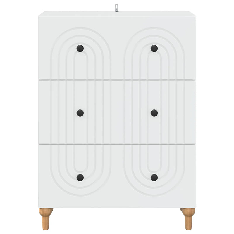 Drawer Cabinet White 66 x 34.5 x 90 cm Engineered Wood