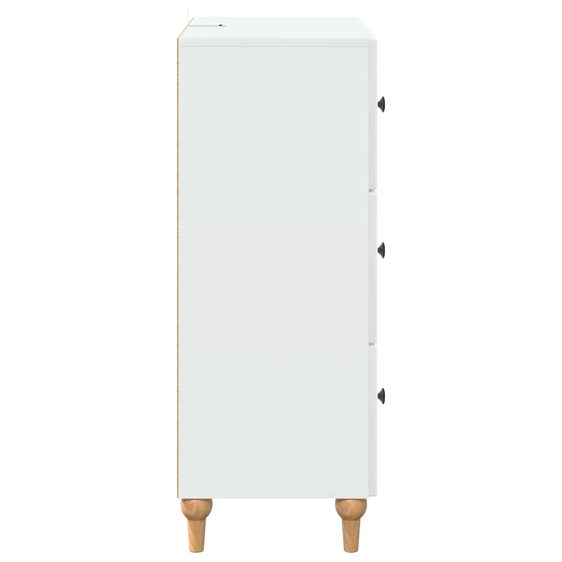 Drawer Cabinet White 66 x 34.5 x 90 cm Engineered Wood