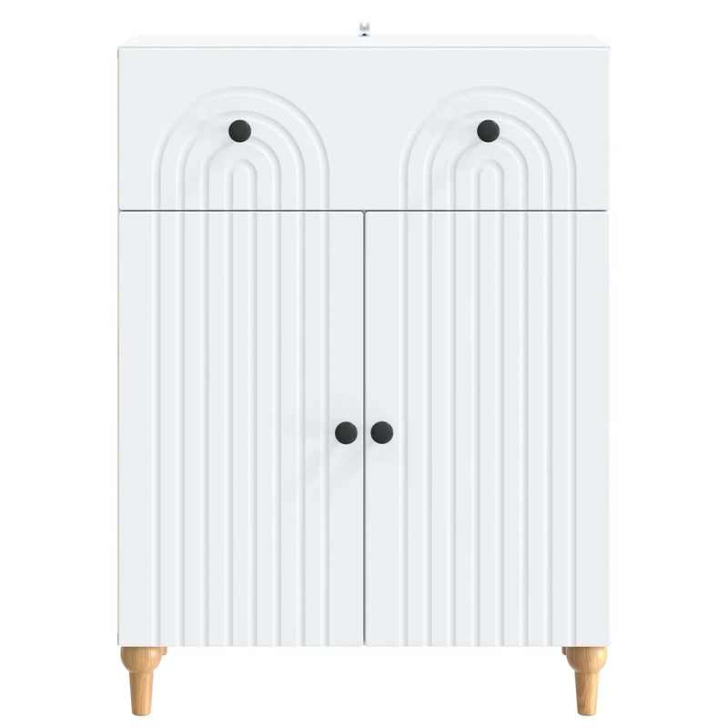 Sideboard with Drawer White 66 x 34.5 x 90 cm Engineered Wood