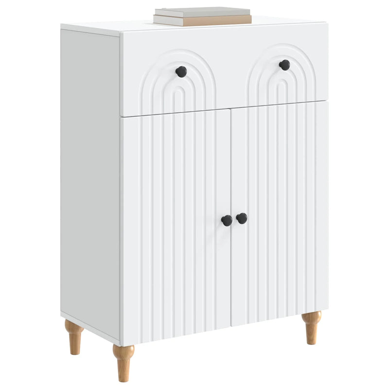 Sideboard with Drawer White 66 x 34.5 x 90 cm Engineered Wood