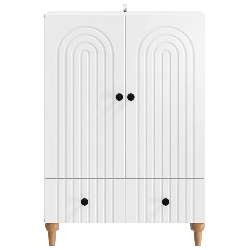 Sideboard with Drawer White 66 x 34.5 x 95 cm Engineered Wood