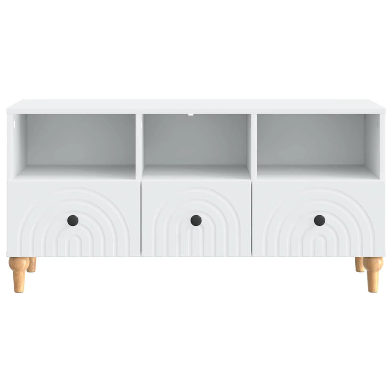 TV Cabinet White 102 x 34.5 x 50 cm Engineered Wood