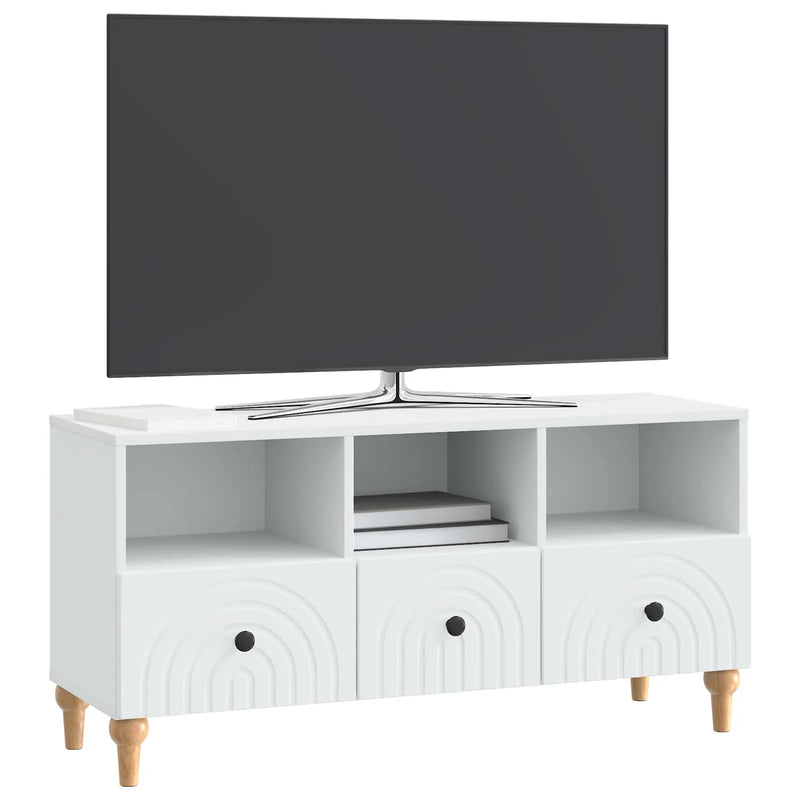 TV Cabinet White 102 x 34.5 x 50 cm Engineered Wood