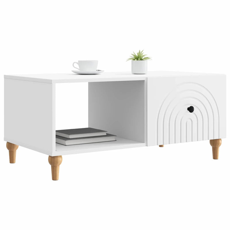 Coffee Table White 90 x 50 x 40 cm Engineered Wood