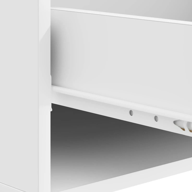 Coffee Table with Drawer White 49 x 50 x 40 cm Engineered Wood