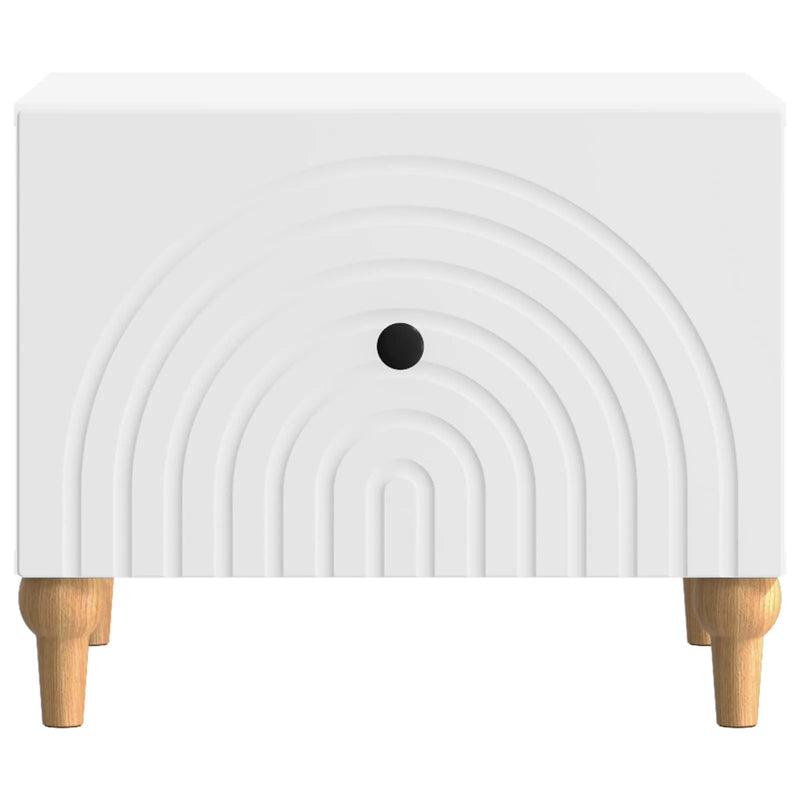 Coffee Table with Drawer White 49 x 50 x 40 cm Engineered Wood