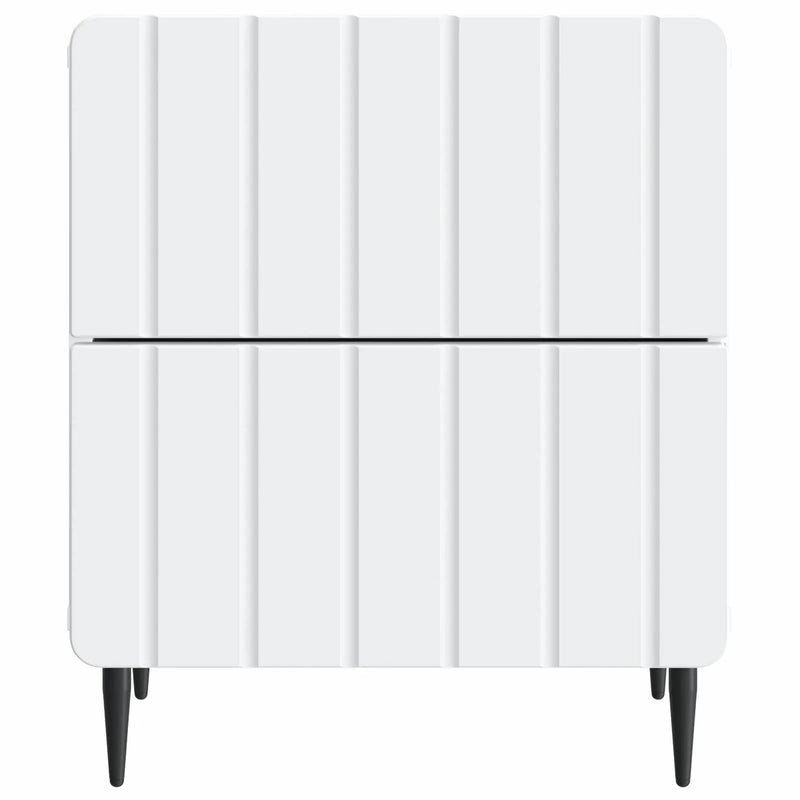 Bedside Cabinet White 43 x 34.5 x 49.5 cm Engineered Wood