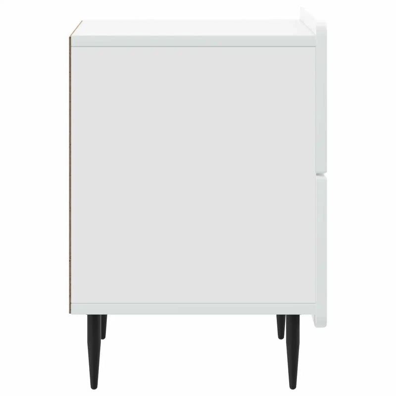 Bedside Cabinet White 43 x 34.5 x 49.5 cm Engineered Wood