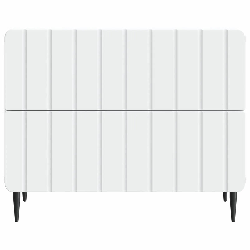 Bedside Cabinet White 62 x 34.5 x 49.5 cm Engineered Wood