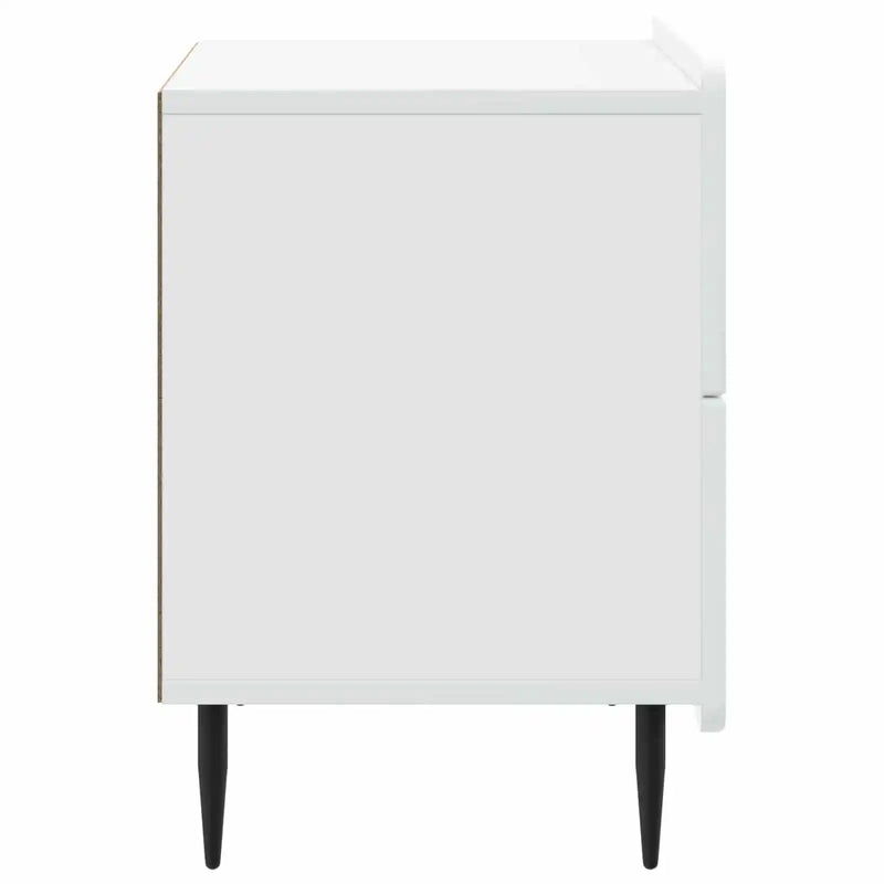 Bedside Cabinet White 62 x 34.5 x 49.5 cm Engineered Wood