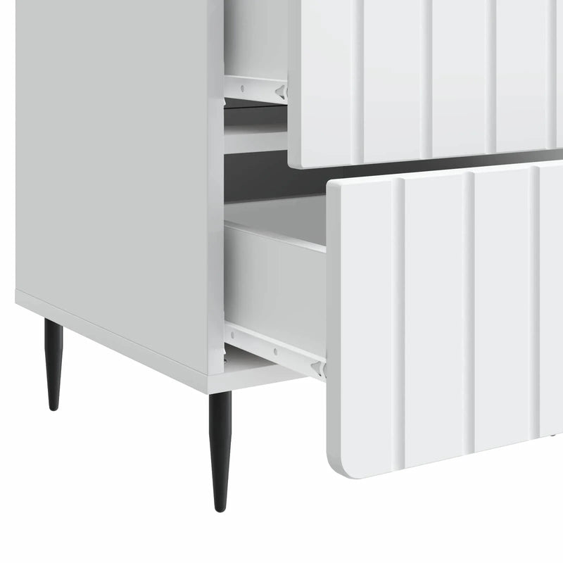 Bedside Cabinet White 43 x 41 x 68 cm Engineered Wood