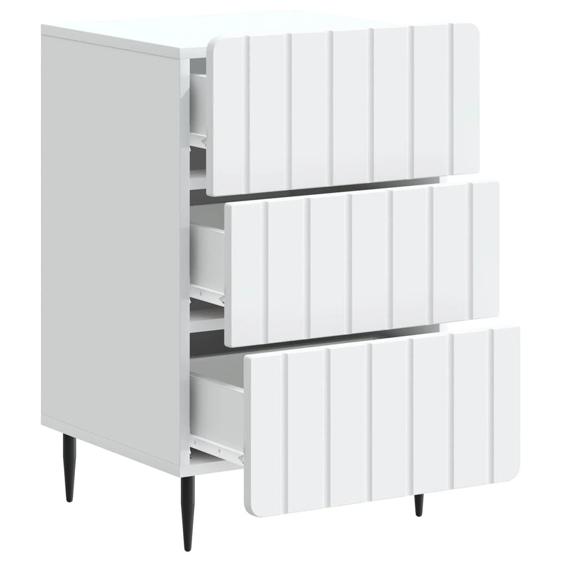 Bedside Cabinet White 43 x 41 x 68 cm Engineered Wood