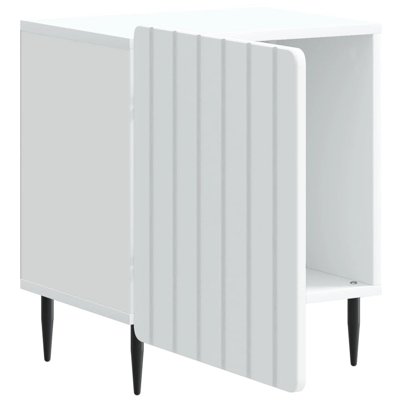 Bedside Cabinet White 43 x 34.5 x 52 cm Engineered Wood